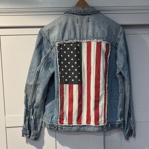 Pac Sun Denim American flag Jacket
